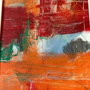 Abstract Red and Orange Canvas Art